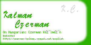 kalman czerman business card